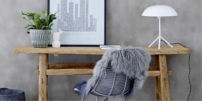 Heimvorteil: Mach dir den Arbeitsplatz zuhause genauso gemütlich, wie den Rest der Wohnung. Bild: Bloomingville. Heimvorteil: Mach dir den Arbeitsplatz zuhause genauso gemütlich, wie den Rest der Wohnung. Bild: Bloomingville.