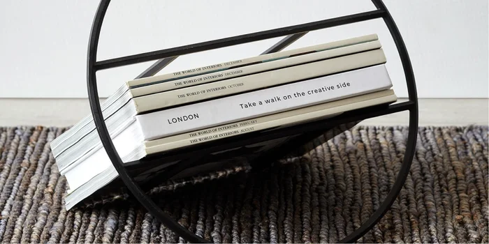 Without imposing itself, "Hoop" showcases your favorite reading or records. Image: Umbra