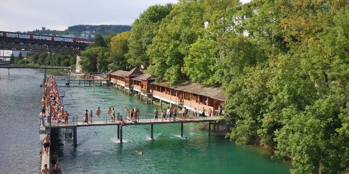 River bath Unterer Letten Zurich (ZH): Switzerland's most urban badi River bath Unterer Letten Zurich (ZH): Switzerland's most urban badi