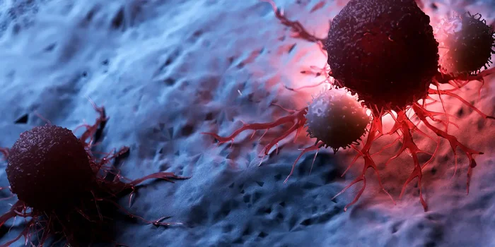 © Sebastian Kaulitzki / Science Photo Library / picture alliance (detail) Two leukocytes, which are part of the immune system and are involved in the defence against pathogens, attack a cancer cell (illustration on the right). © Sebastian Kaulitzki / Science Photo Library / picture alliance (detail) Two leukocytes, which are part of the immune system and are involved in the defence against pathogens, attack a cancer cell (illustration on the right).