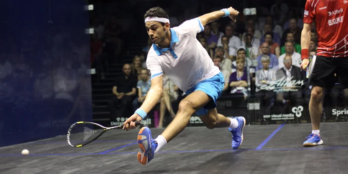 L'Égyptien Mohamed El Shorbagy est actuellement le numéro trois mondial du squash. L'Égyptien Mohamed El Shorbagy est actuellement le numéro trois mondial du squash.